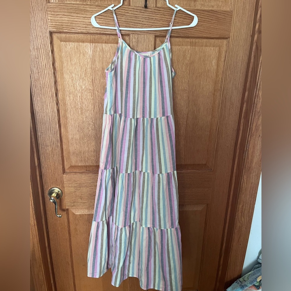 Universal thread cotton Striped Multicolor Maxi Dress